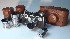 Argus C-3 with 35mm, 100mm, accessory finder, and cases