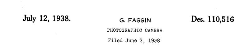 Argus C U.S. Patent Office Drawing Page Heading