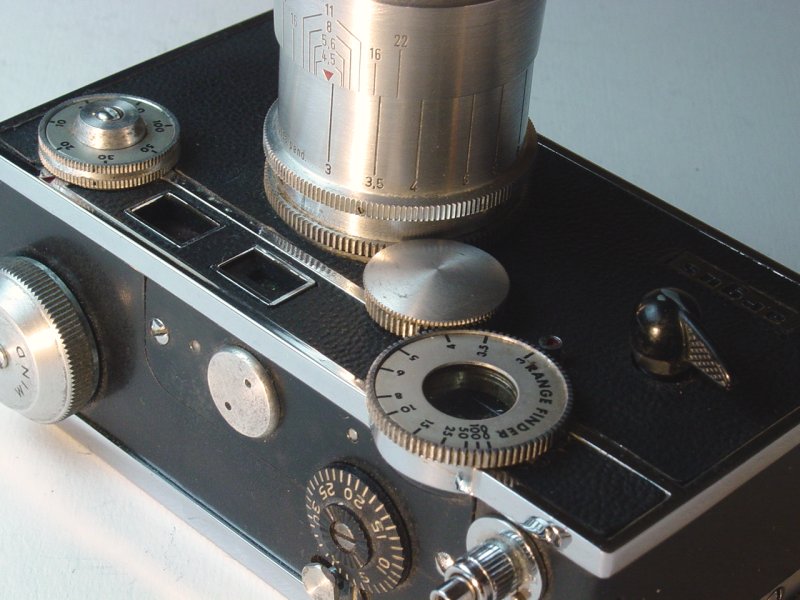 Argus Tele-Sandmar 100mm f/4.5 with coupling gear cover installed