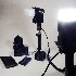 Vivitar 283 with various accessories and Sunpak 522