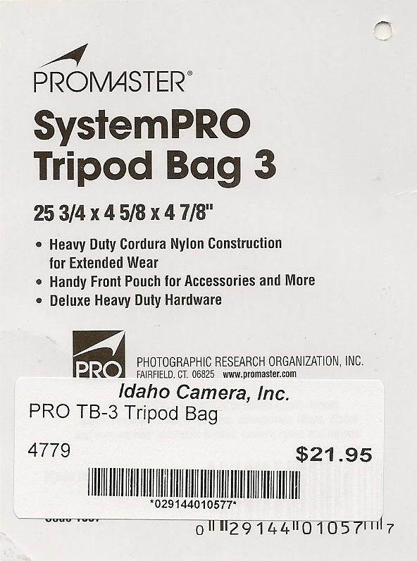 Promaster SystemPRO Tripod Bag - TB-3