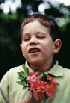 Ted with flowers