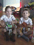 Ted and Tom, Buzz and Woodie - Christmas 2001