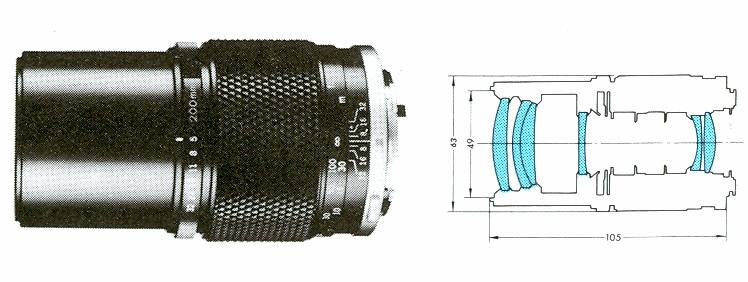 ZUIKO 200mm F5 Catalog Image