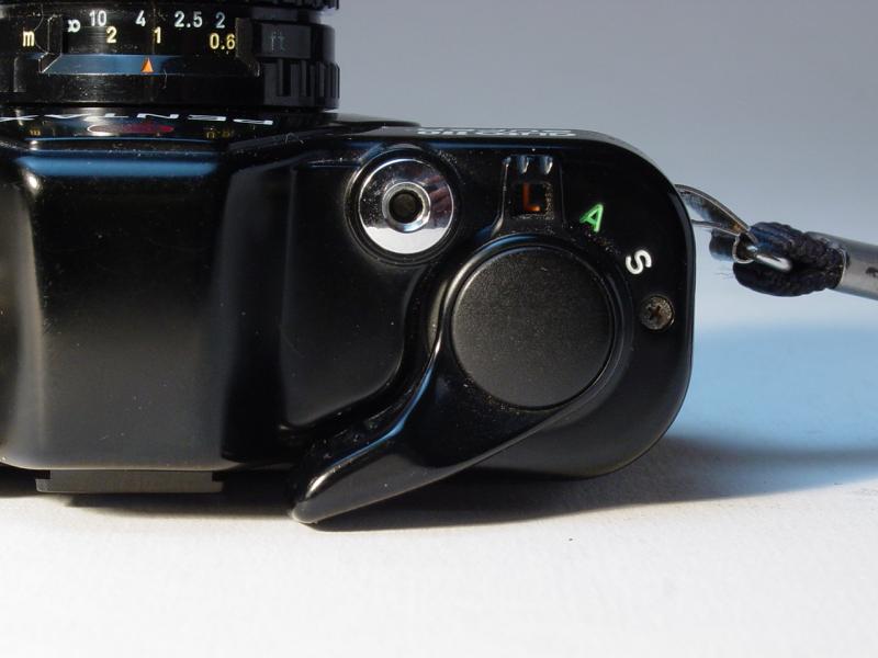 Pentax A110 Super with Pentax-110 18mm f/2.8 - Lock Position - Click to Enlarge