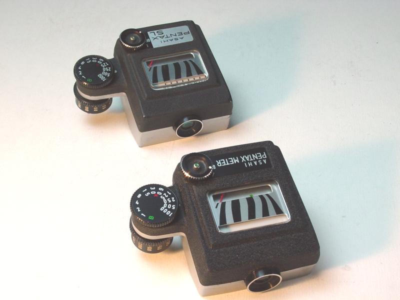 Asahi Pentax CdS Clip-on Exposure Meter for SL (top) and S1-S3/H1-H3 series (bottom)