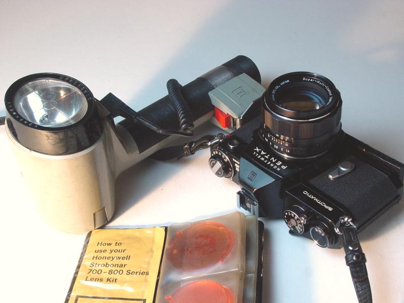 Honeywell Pentax Strobonar 772 on Spotmatic IIa with filters