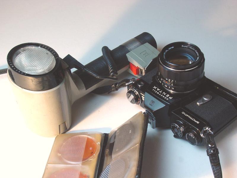 Honeywell Pentax Strobonar 772 on Spotmatic IIa with filters