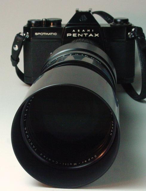 Super-Multi-Coated TAKUMAR 1:5.6/400mm and Spotmatic II - Click to Enlarge