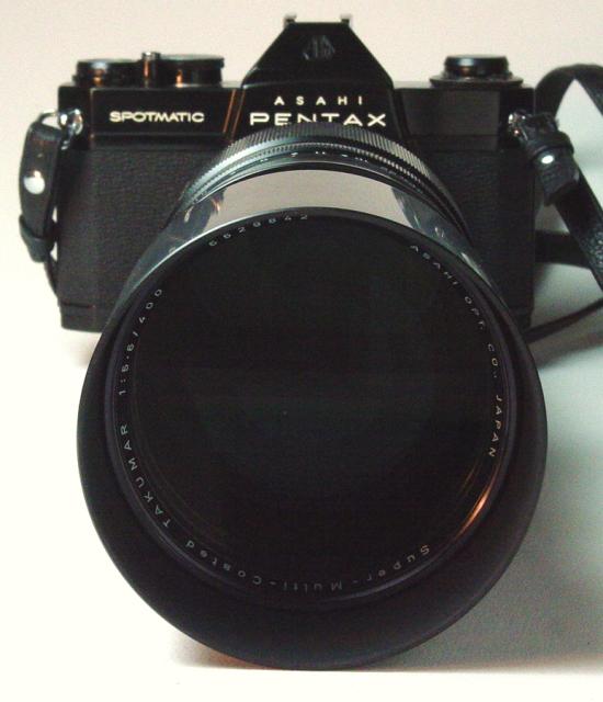 Super-Multi-Coated TAKUMAR 1:5.6/400mm and Spotmatic II - Click to Enlarge