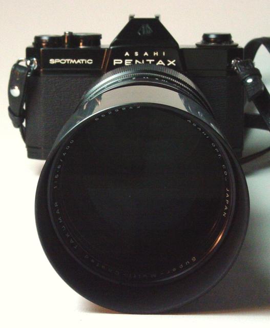 Super-Multi-Coated TAKUMAR 1:5.6/400mm and Spotmatic II - Click to Enlarge