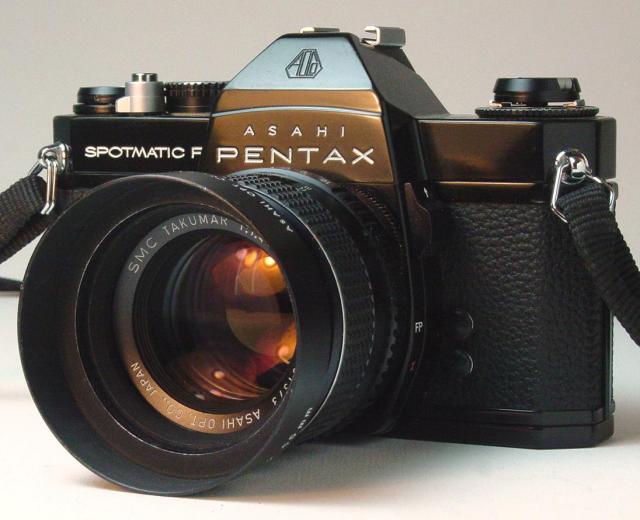 SMC Takumar 50mm f/1.4 with Spotmatic F and hood