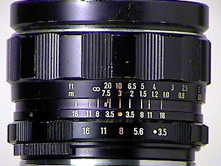 Fixed Focus index in orange - Note early style rings